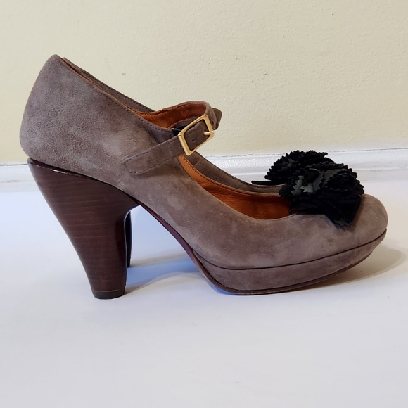 ANTHROPOLOGIE CHIE MIHARA SUEDE MARY JANE HEELS 8.5 - Picture 2 of 10